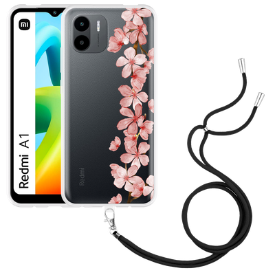 Cazy Hoesje met koord geschikt voor Xiaomi Redmi A1 Flower Branch