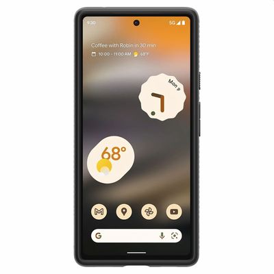 Google Pixel 6a Hoesje - Spigen Liquid Air Case - Zwart