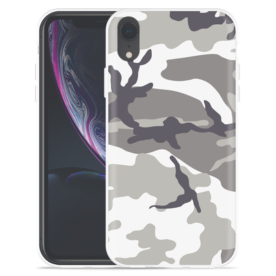 Cazy Hoesje geschikt voor iPhone Xr - Camouflage Grey