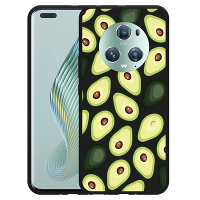 Cazy Hoesje Zwart geschikt voor Honor Magic5 Pro Avocado's