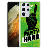 Hoesje geschikt voor Samsung Galaxy S21 Ultra - Party Hard