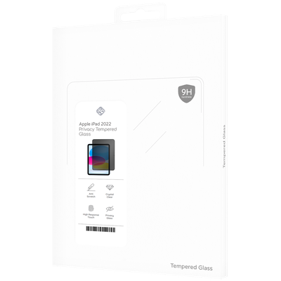 Cazy Tempered Glass Privacy Screen Protector geschikt voor iPad 2022 (10th Gen)
