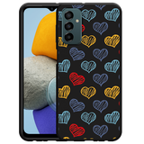 Hoesje Zwart geschikt voor Samsung Galaxy M23 - Doodle hearts
