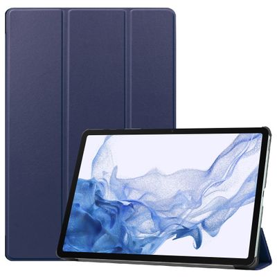 Cazy TriFold Hoes met Auto Slaap/Wake geschikt voor Samsung Galaxy Tab S8+ - Blauw