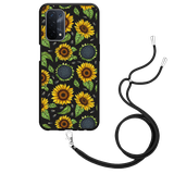 Hoesje met Koord Zwart geschikt voor Oppo A74 5G - Sunflowers
