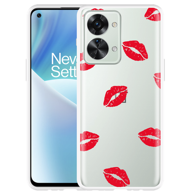 Cazy Hoesje geschikt voor OnePlus Nord 2T - Red Kisses