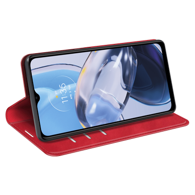 Cazy Wallet Magnetic Hoesje geschikt voor Motorola Moto E22/E22i - Rood