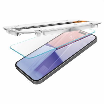 Spigen Glass iPhone 15 Montage Frame EZ FIT 2 Pack AGL06903