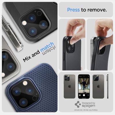 Spigen Lens protector geschikt voor iPhone 14 Pro/14 Pro Max / iPhone 15 Pro/15 Pro Max - Glass Optik - Zwart