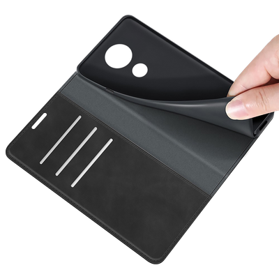 Cazy Wallet Magnetic Hoesje geschikt voor Nokia C21 - Zwart