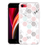 Hoesje geschikt voor iPhone SE 2020 - Marmer Honeycomb
