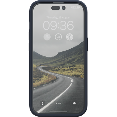 Njord Collections Zalm Leder Case - Hoesje geschikt voor iPhone 14 Pro - Donkergrijs