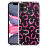Hoesje geschikt voor iPhone 11 - Pink Horseshoes