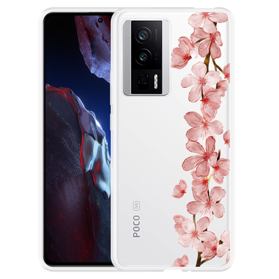 Cazy Hoesje geschikt voor Poco F5 Pro Flower Branch