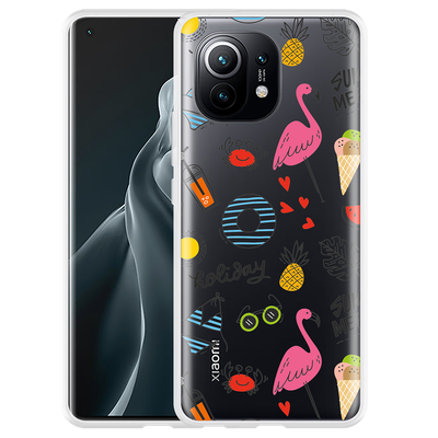 Cazy Hoesje geschikt voor Xiaomi Mi 11 - Summer Flamingo