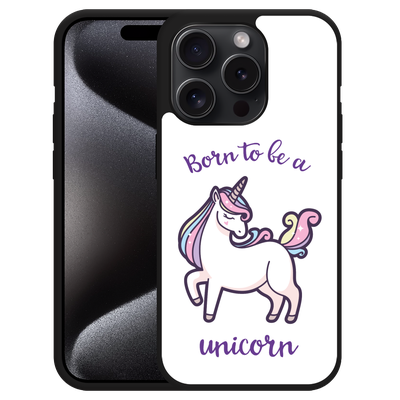 Cazy Hardcase Hoesje geschikt voor iPhone 15 Pro Born to be a Unicorn