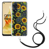 Hoesje met koord geschikt voor Oppo Reno8 T 4G  Sunflowers