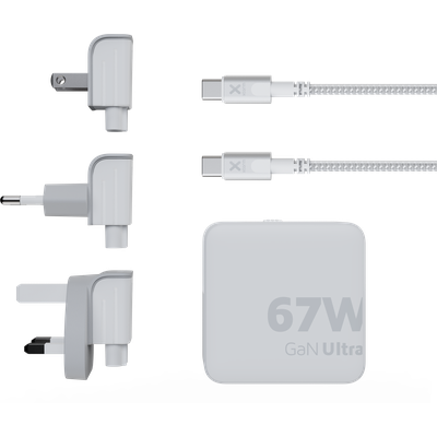 Xtorm Volt ll GaN Charger (67W) + USB-C PD Cable - XVC2067 (White)