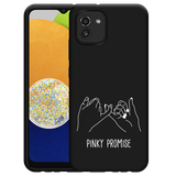 Hoesje Zwart geschikt voor Samsung Galaxy A03 - Pinky Promise