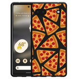Hoesje Zwart geschikt voor Google Pixel 6a - Pizza Party