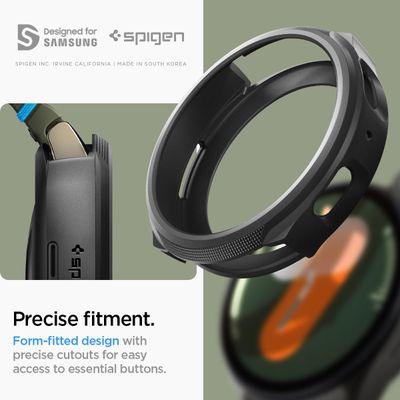 Spigen Hoesje geschikt voor Samsung Galaxy Watch7 40mm - Liquid Air - Zwart