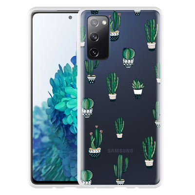 Cazy Hoesje geschikt voor Samsung Galaxy S20 FE - Green Cactus