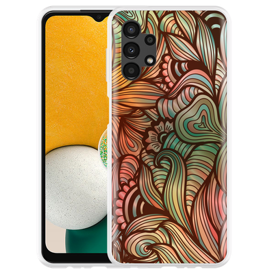 Cazy Hoesje geschikt voor Samsung Galaxy A13 4G - Abstract Colorful
