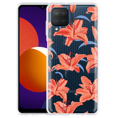 Cazy Hoesje geschikt voor Samsung Galaxy M12 - Flowers