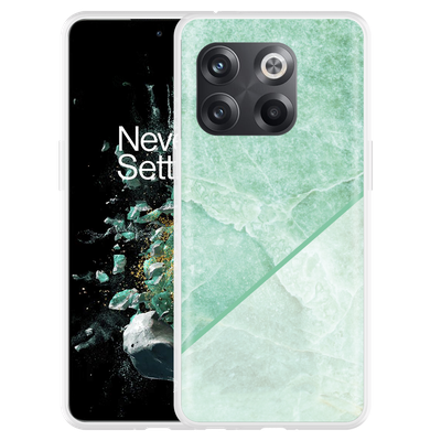 Cazy Hoesje geschikt voor OnePlus 10T - Green Marble