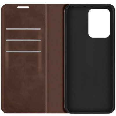 Cazy Wallet Magnetic Hoesje geschikt voor Xiaomi Redmi Note 12 Pro+ 5G - Bruin
