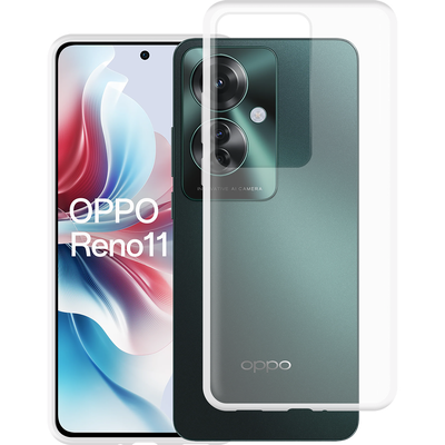 Just in Case Oppo Reno11 F - Soft TPU Case with Necklace Strap - Clear