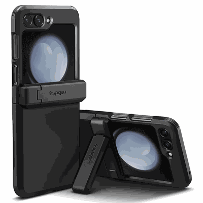 Spigen Tough Armor Pro Case Hoesje Geschikt Voor Samsung Galaxy Z Flip5 - Zwart