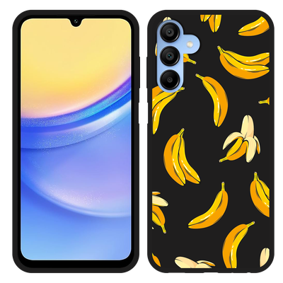 Cazy Hoesje Zwart geschikt voor Samsung Galaxy A15 4G/5G Banana