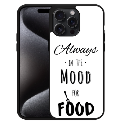 Cazy Hardcase Hoesje geschikt voor iPhone 15 Pro Max Mood for Food Black