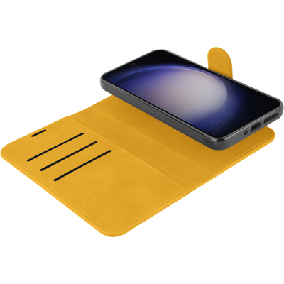 Cazy Uitneembaar Wallet Hoesje voor Samsung Galaxy A34 - Magnetisch 2-in-1 Hoesje met Pasvakjes - Geel