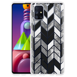 Hoesje geschikt voor Samsung Galaxy M51 - Visgraat Marmer