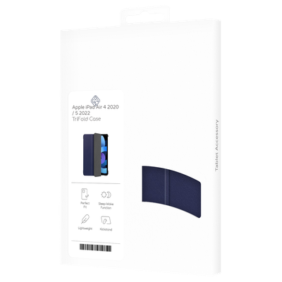 Cazy TriFold Hoes met Auto Slaap/Wake geschikt voor iPad Air 2022 (5th Gen)/iPad Air 2020 (4th Gen) - Blauw