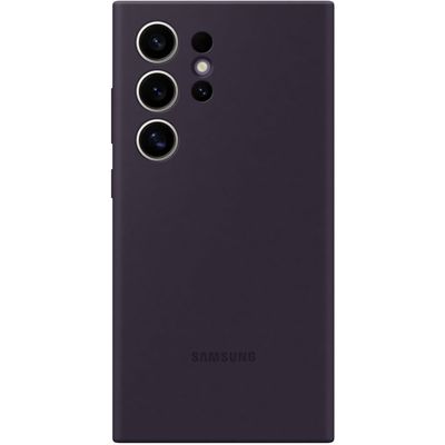 Samsung Hoesje geschikt voor Galaxy S24 Ultra - Siliconen Case - Donkerpaars