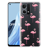 Hoesje geschikt voor Oppo Reno 7 - Flamingo