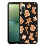 Hoesje Zwart geschikt voor Sony Xperia 10 V Christmas Cookies