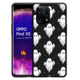 Hoesje Zwart geschikt voor Oppo Find X5 - Spookjes