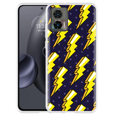 Cazy Hoesje geschikt voor Motorola Edge 30 Neo - Pop Art Lightning