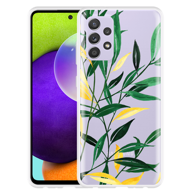 Cazy Hoesje geschikt voor Samsung Galaxy A52 5G - Watercolor Flowers