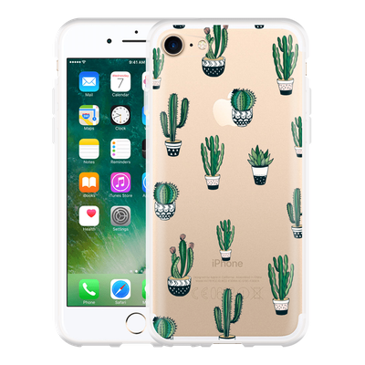 Cazy Hoesje geschikt voor iPhone 7 - Green Cactus