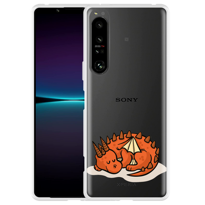 Cazy Hoesje geschikt voor Sony Xperia 1 IV - Sleeping Dragon