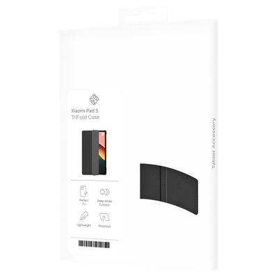 Cazy TriFold Hoes met Auto Slaap/Wake geschikt voor Xiaomi Pad 5 - Zwart