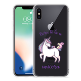 Hoesje geschikt voor iPhone X - Born to be a Unicorn