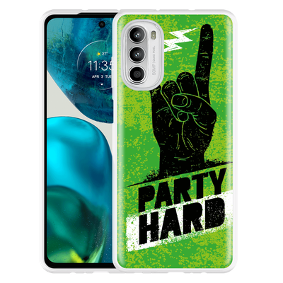 Cazy Hoesje geschikt voor Motorola Moto G52 - Party Hard