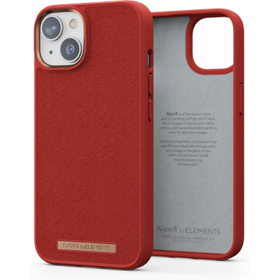 Njord Collections Comfort+ Hoesje geschikt voor iPhone 14 - Gerecycled Materiaal - 2M valbesecherming - Oranje