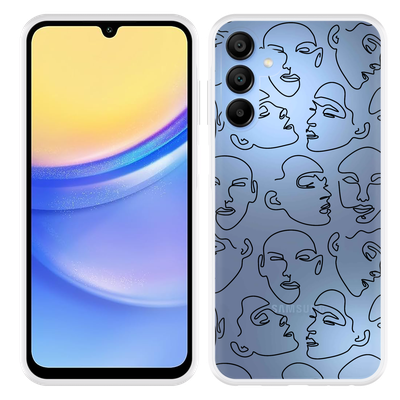 Cazy Hoesje geschikt voor Samsung Galaxy A15 / A15 5G Gezichten